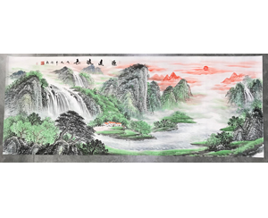 小六尺山水画《源远流长》