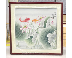 荷花鱼<strong>书画装裱</strong>画框