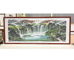 小六尺办公室山水画装裱画框