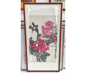 牡丹花装裱画框 