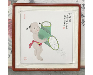倒米图 <strong>书画装裱</strong>画框