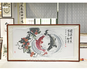 柿子鱼图国画
