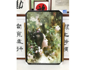 广州油画装裱黑色画框