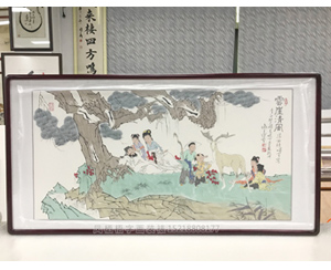 四尺整国画 《云崖清风》 裱框