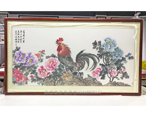 六尺整国画 夏阳光《富贵大吉》裱框