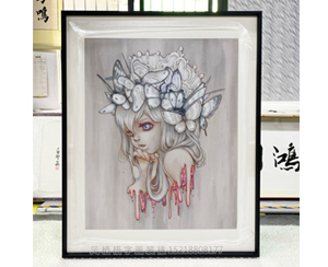 人像画 装裱铝合金画框